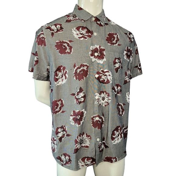 Express Men's Floral Short Sleeve Shirt (Size XL) - Picture 1 of 8